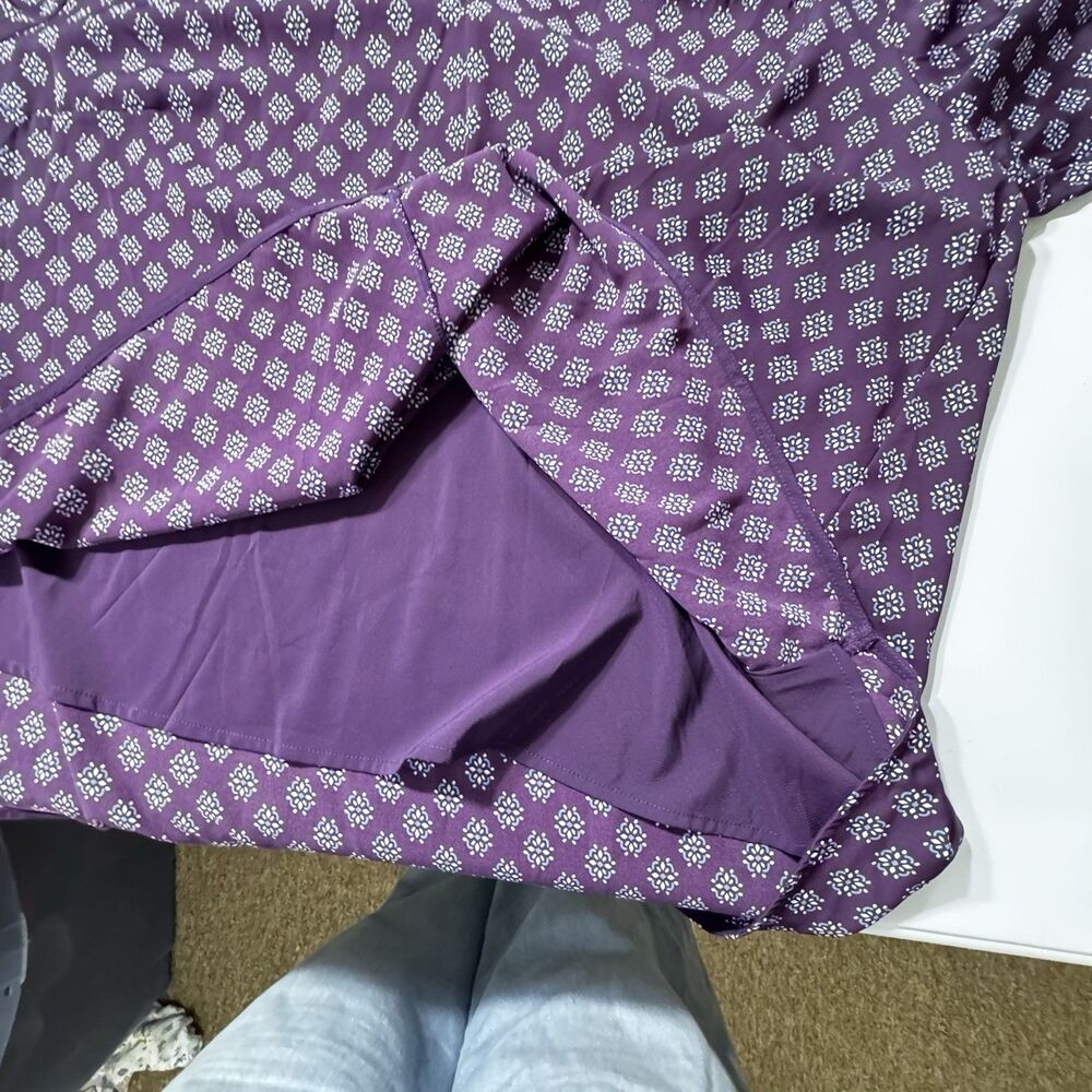 Purple Patterned Women's Blouse - image 7